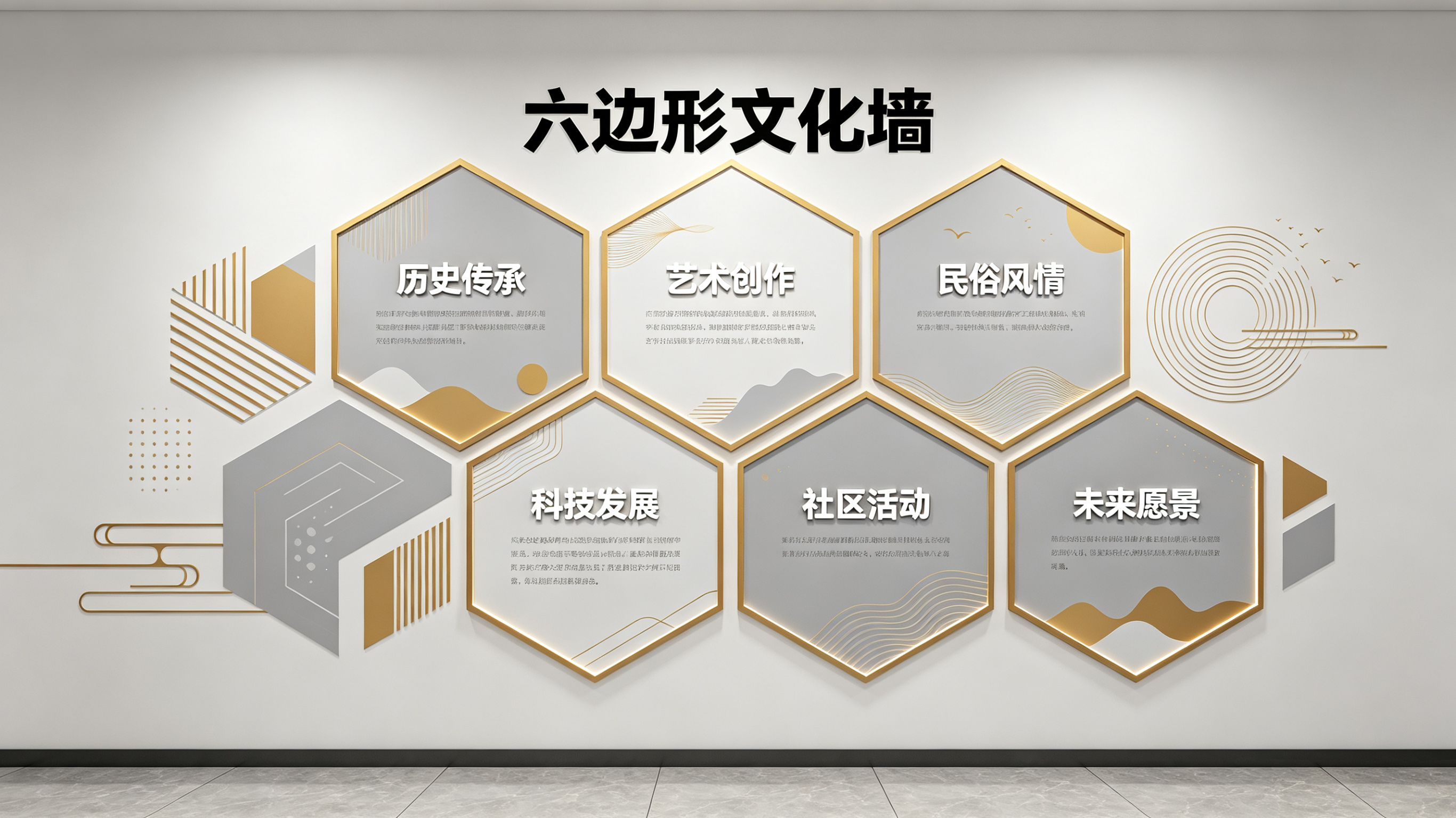 麻江企业文化墙 | 六边形信息美学